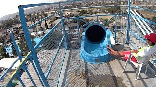 Big Blue Water Slide at Albercas El Vergel [upl. by Karas]