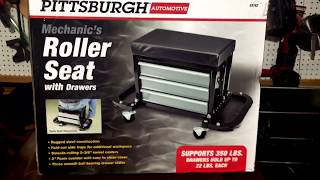 HFT Pittsburgh Mechanics Roller Seat Model 63762 Review [upl. by Noyar12]