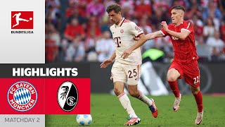 Bayern Win At Home  FC Bayern München  SC Freiburg 20  Highlights  MD 2 – Bundesliga 2425 [upl. by Acirehs]