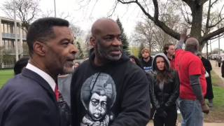 Flint City Councilman in facetoface argument with protestors [upl. by Lucretia]