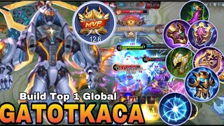 GATOTKACA BEST BUILD AND EMBLEM SET  GATOTKACA STILL STRONGER WITH THIS BUILD 2023 [upl. by Bardo]