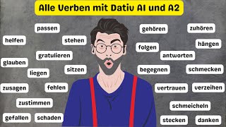 Die 25 wichtigsten DativVerben A1A2 mit BeispielenMost common dative verbs in German with examples [upl. by Reube]