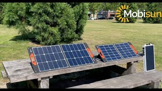 Mobisun Pro  60W portable solar panel bundle review [upl. by Ebonee]