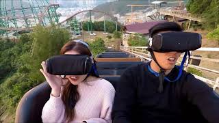 Hong Kong’s Firstever VR Rollercoaster  Ocean Park Hong Kong [upl. by Dyna]