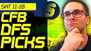 CFB DFS Picks Week 12 Saturday 111823 [upl. by Avevoneg299]