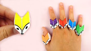 Como hacer un anillo de papel  Origami anillo zorro  Manualidades con papel [upl. by Aleda]