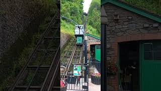 Lynton amp Lynmouth Cliff Railway arriving at Lynmouth 22624  1431 [upl. by Fishbein]