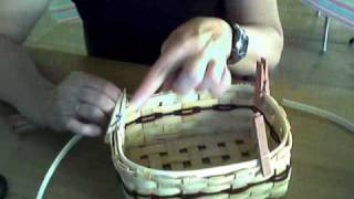 Basket Weaving Video 10Securing the Rim in Place and using a Rim Filler [upl. by Veradis]