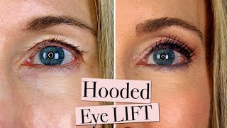 INSTANT EYE LIFT Disguise Your Sagging Hooded Eye Lids with Makeup [upl. by Georgianne]