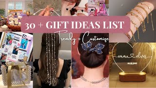 30  Gifts Ideas List  gift guide  Trendy  Customize gifts  gift Hampers momojasminar [upl. by Cosmo]