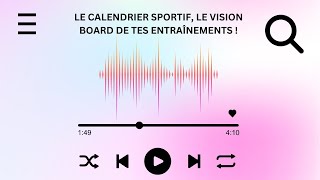 Le calendrier sportif le vision bord de tes futures séances dentrainement marche nordique [upl. by Duaner78]