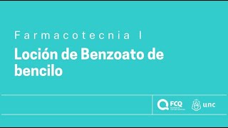 Farmacotecnia I  Loción de Benzoato de bencilo [upl. by Oinimreh80]