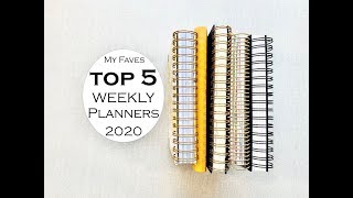 My TOP 5 WEEKLY PLANNERS for 2020 [upl. by Jocelyne]