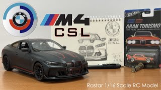 Rastar Bmw M4 Csl 116 Scale RC Model Hot Wheels Bmw 30 Csl amp Bmw 2002 164 Scale Models [upl. by Foster]