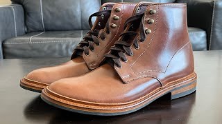 Modified Allen Edmonds Higgins Mill Boot in Natural Shell Cordovan Start of fiberboard vs leather [upl. by Yhtak99]