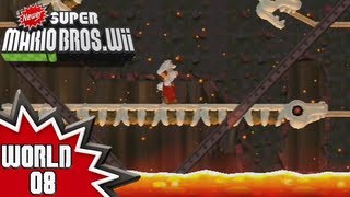 Newer Super Mario Bros Wii  World 8 34 [upl. by Ieluuk825]