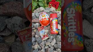 Imli Candy in Kinder Joy With Skittles Jems shorts kinderjoy gems [upl. by Akissej592]