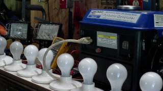 Chicago Electric 800 Watt 2 Stroke Generator Frequency and Voltage Testing [upl. by Eirol331]