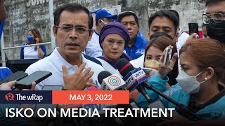 Isko Moreno No banning reporters shutting down media outlets in my presidency [upl. by Anawak]