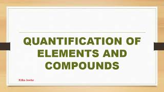 Quantification of Elements and Compounds  Part 1  Grade 10 EasyScience [upl. by Akiwak]