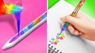 ASTUCES SCOLAIRES GÉNIALES  Créations DIY en résine époxy  Créations pour vous par 123 GO Series [upl. by Enyawad]