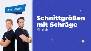 Schnittgrößen berechnen  mit Schräge in Geometrie Technische Mechanik StudyHelp [upl. by Atinit267]