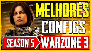 ATUALIZADO MELHORES CONFIGURAÇÕES WARZONE 3 SEASON 5  CONTROLEMOUSE AUDIO e GRÁFICOS [upl. by Marbut733]