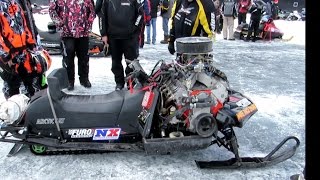 Sick Snowmobiles on 1000 Foot Ice Radar Run  Jason Asselin [upl. by Cavanagh]