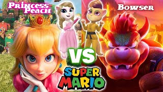 📹 My talking angela 2  Princess Peach 🍑 vS Bowser  Mario Bros [upl. by Sedda]