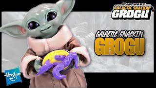 Hasbro Star Wars Galactic Snackin Grogu Animatronic Toy Figure TheReviewSpot​ [upl. by Anem777]