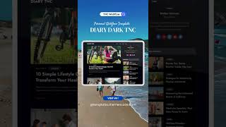 Diary Dark TNC  Personal Webflow Template [upl. by Aicelav404]