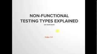 Non functional Testing Types [upl. by Ttirb]