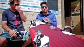 Daniel Aeberli and Marco Lang talking about set up and tuning of the Fanatic Falcon board [upl. by Finn]