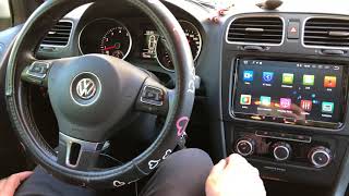 VW Golf Touran Caddy Amarok Passat Transporter Bilstereo bluetooth handsfree backkamera montering [upl. by Berkeley]