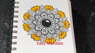 Mandala Art For Beginners  EasyMandala59 [upl. by Nangem212]