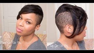 10 Natural Hairstyle  Straightened Hair amp Shaved Sides  Maintanence [upl. by Leonid]