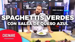 Cucinare TV  quotSpaghettis verdes con salsa de queso azulquot [upl. by Eillil]