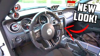 CHEAP INTERIOR MODS TRANSFORMED THE LOOK OF MY TWIN TURBO MUSTANGs OUTDATED INTERIOR [upl. by Christa]