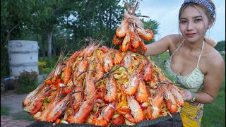 Papaya salad with shrimp cook recipe and eat  Amazing video [upl. by Alliber684]