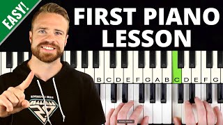 How to Play Piano Day 1  EASY First Lesson for Beginners [upl. by Toma844]