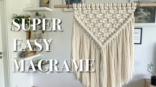 Super EASY MACRAME wall hanging ideal for beginners [upl. by Anitsyrk425]