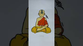 Aang o ultimo mestre do Ar Avatar avatar aang asmr satisfying coloring anime [upl. by Hartill]