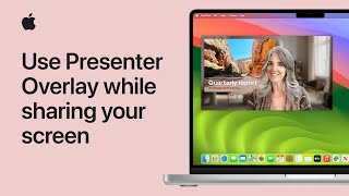 How to use Presenter Overlay while sharing your screen on Mac  Apple Support [upl. by Ornie]