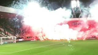 Cracovia Krakow hools attacked sector Wisla Krakow 13122017 2 [upl. by Enneirdna]