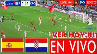 España vs Croacia En Vivo DONDE VER A QUE HORA JUEGA ESPAÑA VS CROACIA Partido Hoy Euro 2024 TV [upl. by Janine32]