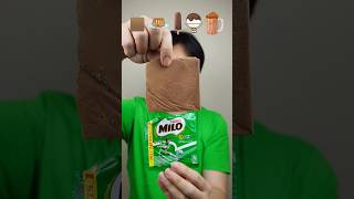 MAKAN BERBAGAI KREASI MILO SESUAI EMOJI asmr mukbang [upl. by Rramel]