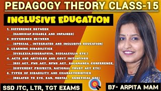 Inclusive Education Pedagogy Theory Class By ARPITA MAM for OTET CTET OSSTET ssdJT LTR tgt 2024 [upl. by Bealle]