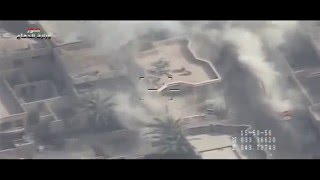 Iraqi Army Aviation CH4B drones destroyed 9 ISIS fighters 2 vehicles 1 garage and 1 HQ in Anbar [upl. by Okechuku555]