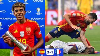 EURO2024  ESPAGNE 21 FRANCE  Lamine yamal élimine Mbappé [upl. by Nahtanaj391]