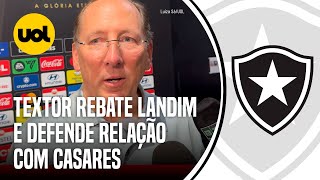 TEXTOR NEGA PROBLEMAS COM CASARES DO SÃO PAULO E REBATE LANDIM DO FLAMENGO COM FAIR PLAY [upl. by Croner]